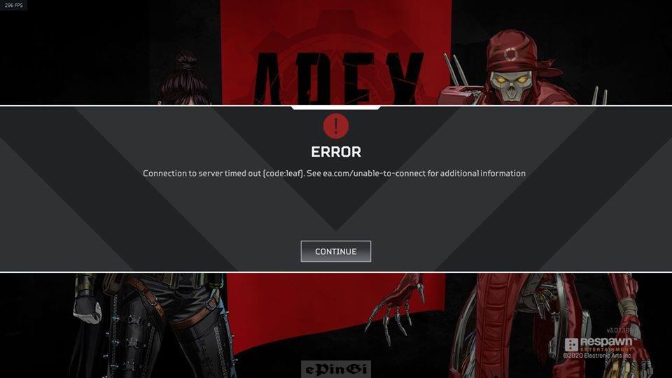 How to fix Apex Legends error code leaf Connection to server timed out [code:leaf] after every single match before enter
