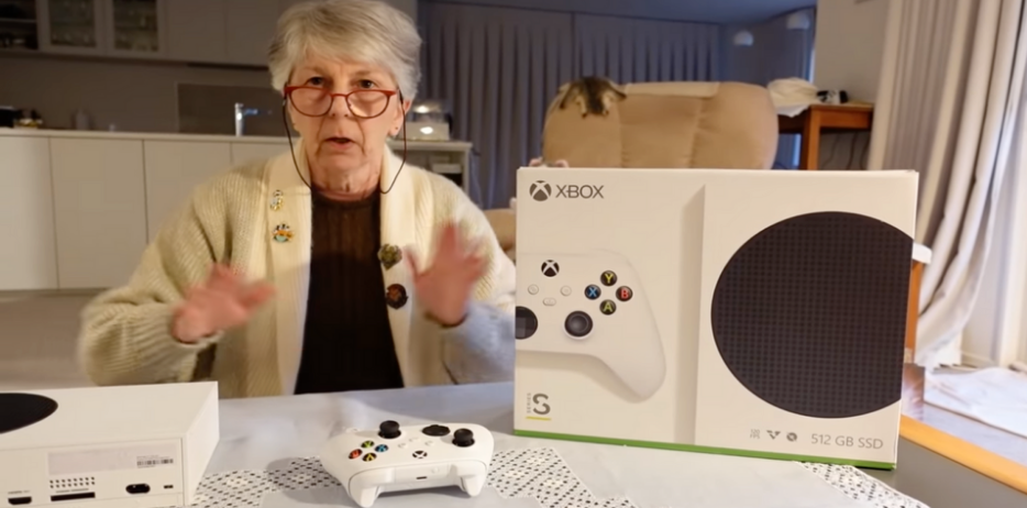 Grandma Gets Her First-Ever Xbox and Makes Impressions Video